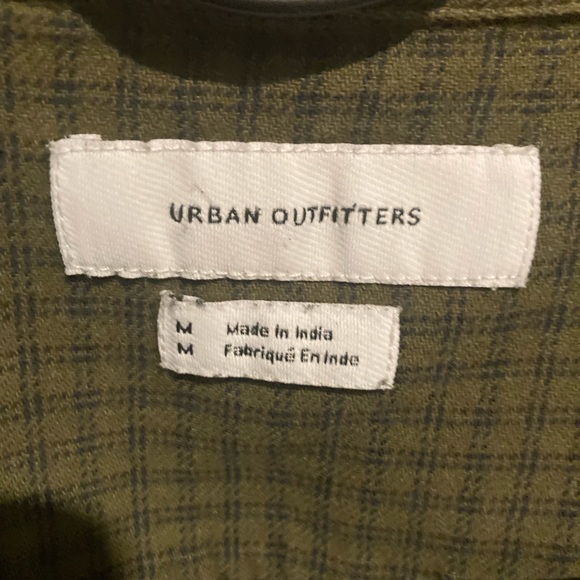 Khaki Green checkered shirt - Urban Outfitters - Picture 4 of 4